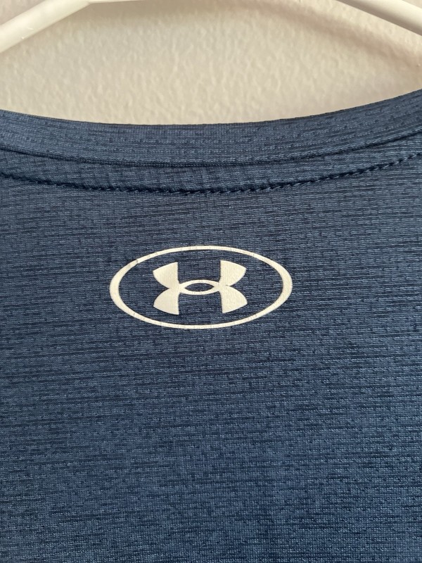 Under Armour Men's Athletic Tee Navy Loose Size Large gallery