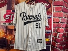 Nickelodeon Rugrats White Mesh Button-Up Baseball Jersey Shirt Mens Large