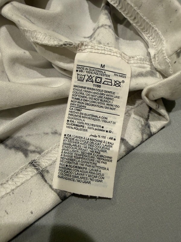 Old Navy Active Core Go Fresh White Marble Print Long Sleeve Shirt Mens M gallery