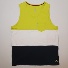 Air Jordan Mens Flight Tank Top XL Colorblock Neon Yellow