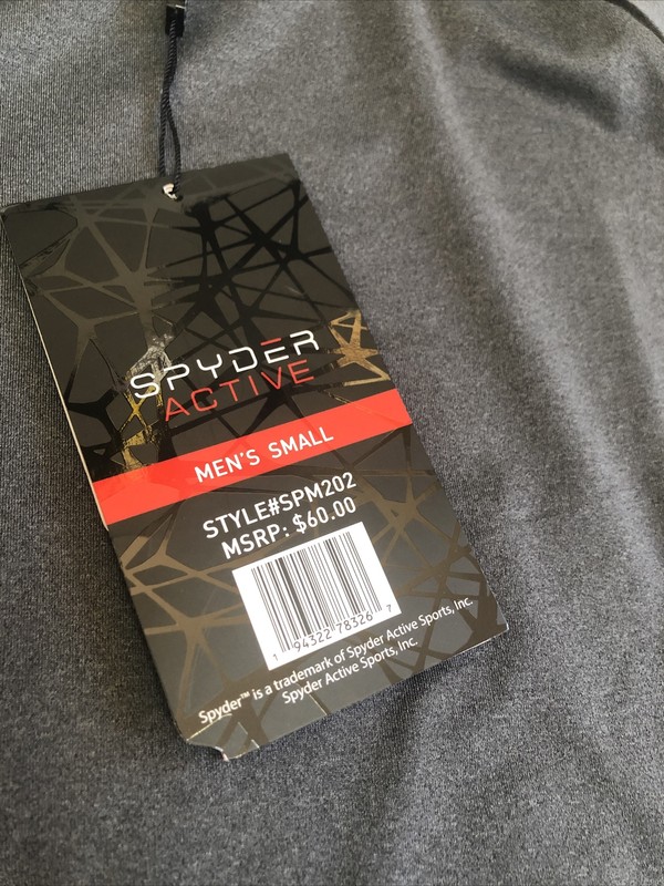 $60 NWT SPYDER Active Men’s Top Shirt Quick Dry Breathable Zip Pocket Shirt Sz S gallery