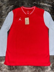 Nike Jordan Pregame Pullover Men’s L Football 1/4 Zip shirt Red Gray FN7486 $85