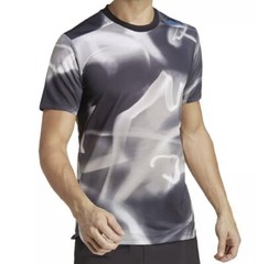 Adidas Men’s Heat.rdy Allover Print Hiit Training T-Shirt Grey IB9089-2XL