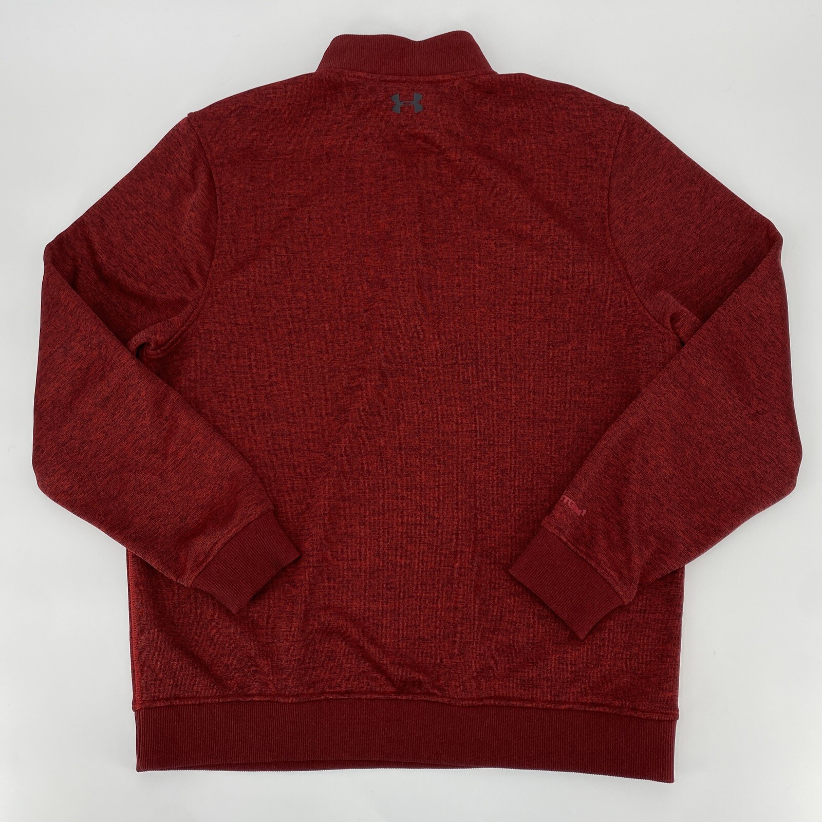 Under Armour Sweatshirt Mens Large 1/4 Zip Pullover Long Sleeve Heather Red gallery