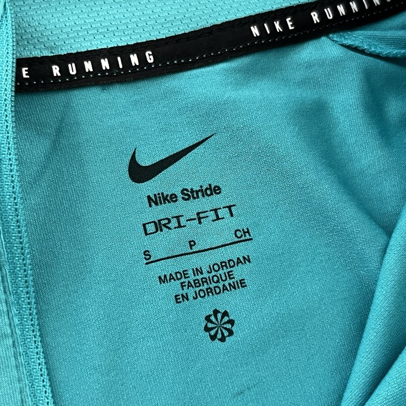 Nike Stride Dri-FIT 1/4 Zip Running Shirt Mens Small S Aqua Turquoise HV2180-345 gallery