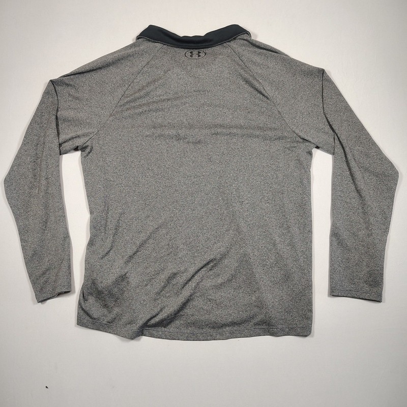 Under Armour Pullover Mens Large Grey 1/4 Zip Tech Heathered Polyester 1328495 gallery