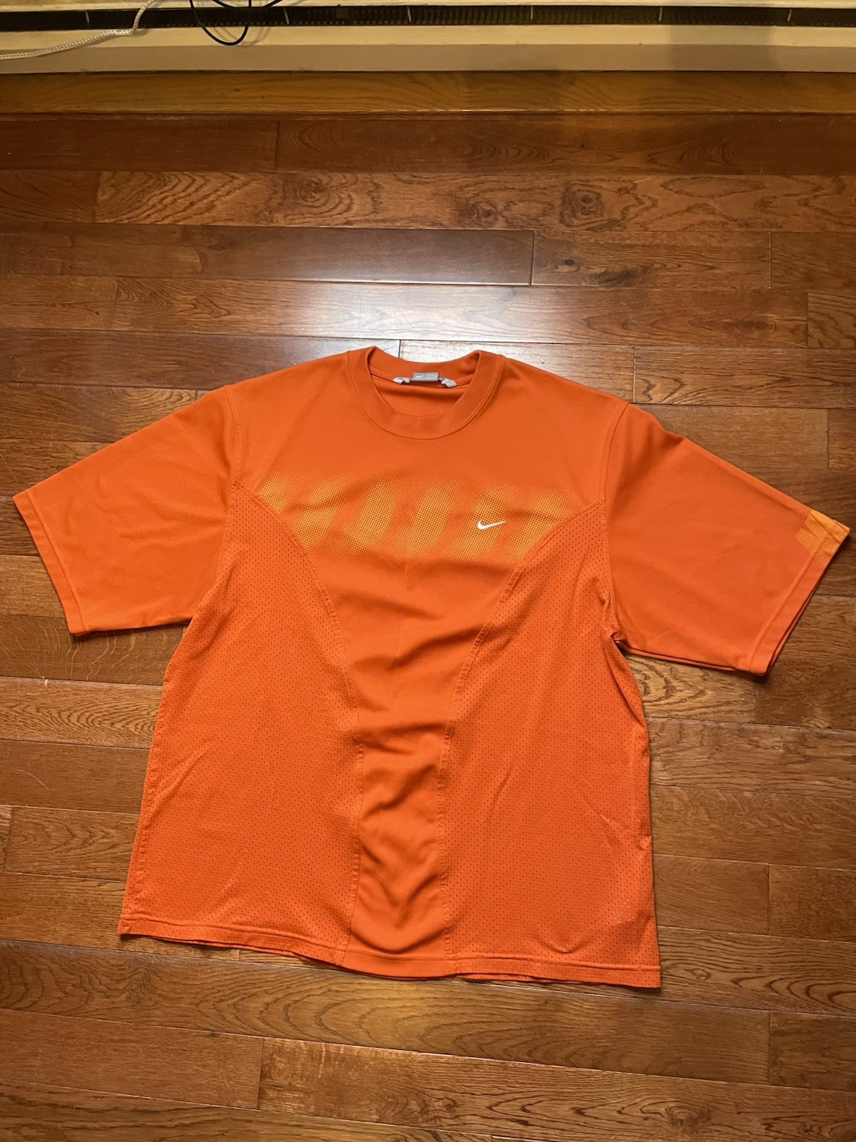 Vintage Nike Shirt Men Extra Large Orange Swoosh Athletic 90s Mesh Jersey Stitch gallery