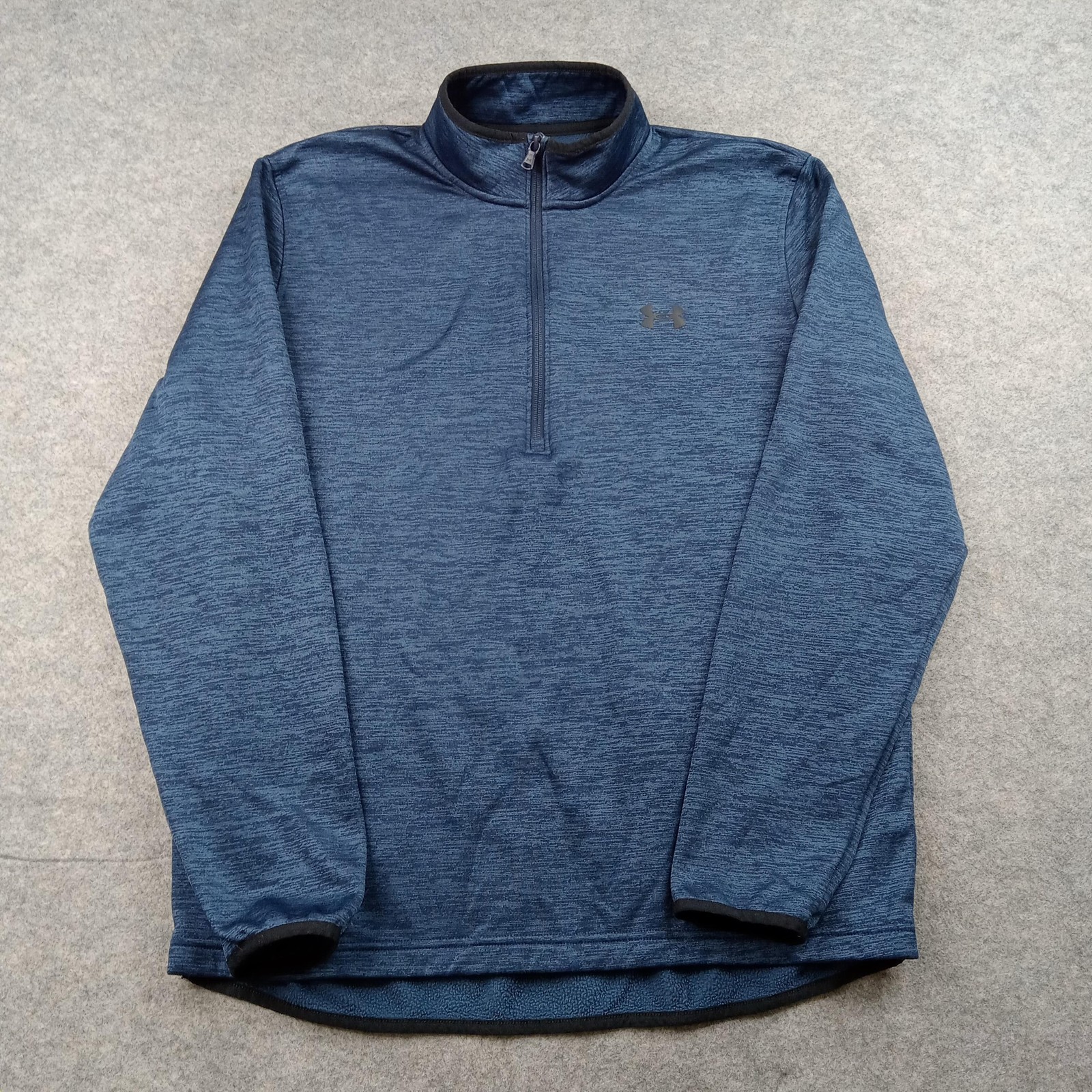 Under Armour Pullover Mens Large Blue ColdGear 1/4 Zip Long Sleeve Top 1357145 gallery