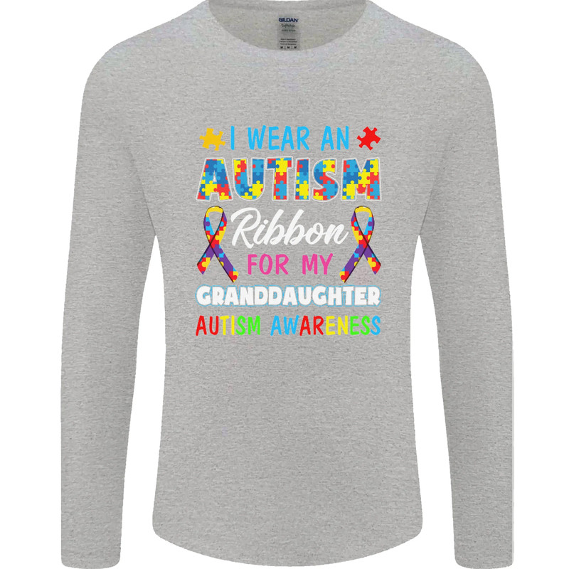 Autism Ribbon For My Granddaughter Autistic Mens Long Sleeve T-Shirt gallery