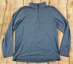 Mens Travis Mathew Golf 1/4 Zip Performance Stretch Tech Pullover Blue Shirt