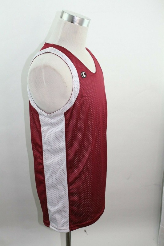Champion Mens Mesh Tank Basketball Jersey Practice Reversible Cardinal/White Med gallery