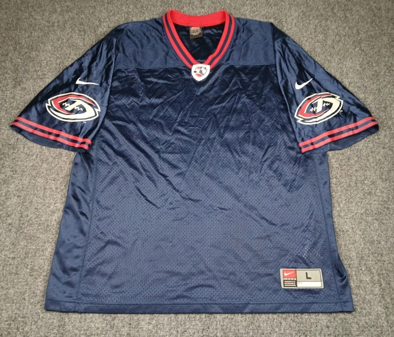Vintage Nike AFL Columbus Destroyers Blank Football Jersey Mens Size Large Y2K gallery