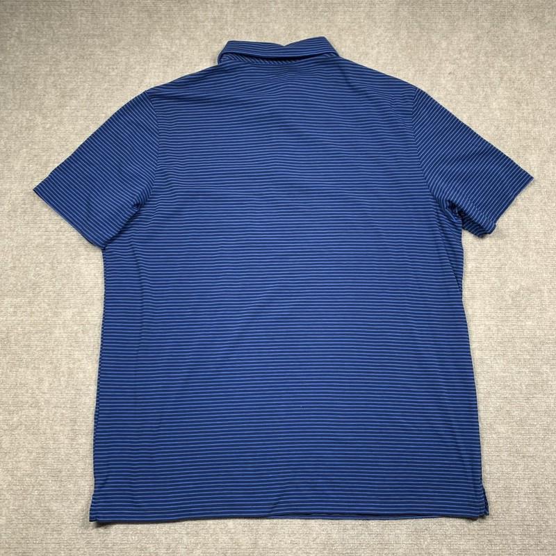 Vineyard Vines Edgartown Polo Shirt Mens XL Blue Striped Short Sleeve Whale gallery