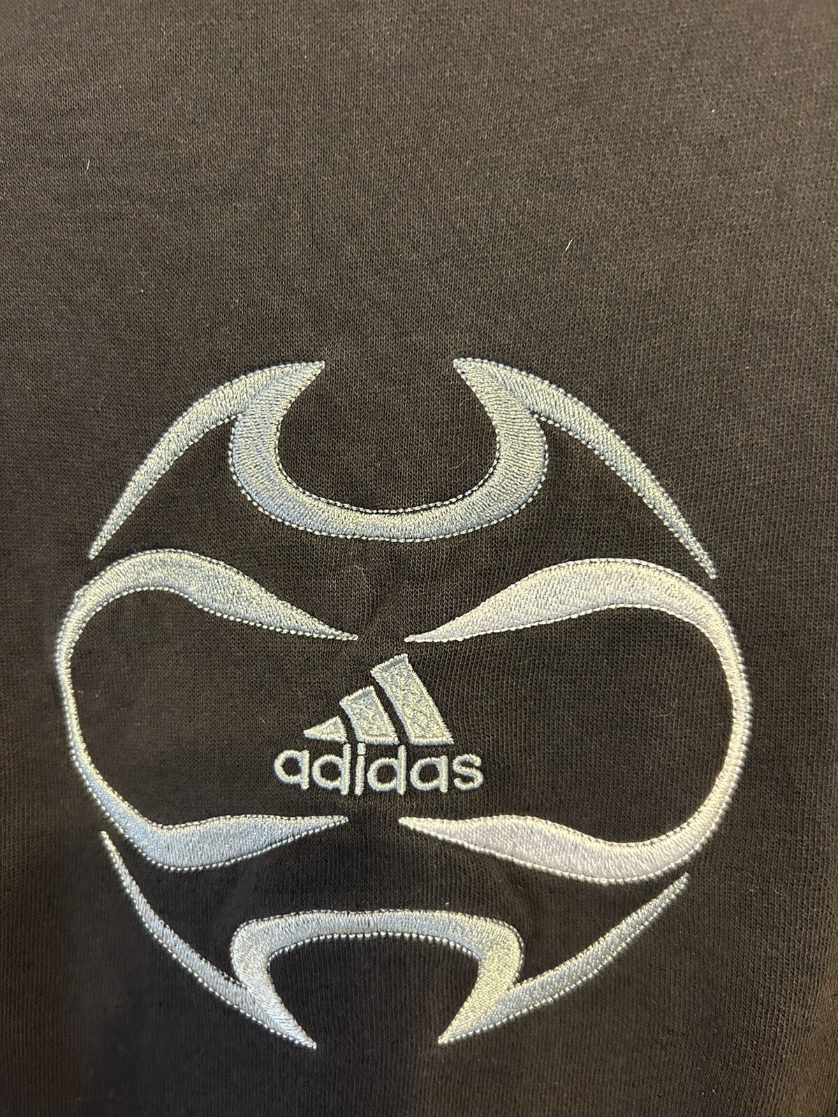 Adidas 1/4 Zip Pullover. Xlg. Great Embroidered Graphic On Back gallery