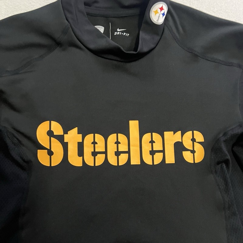 Nike Pittsburgh Steelers NFL On-Field Dri Fit Long Sleeve Mock Neck XL Black gallery