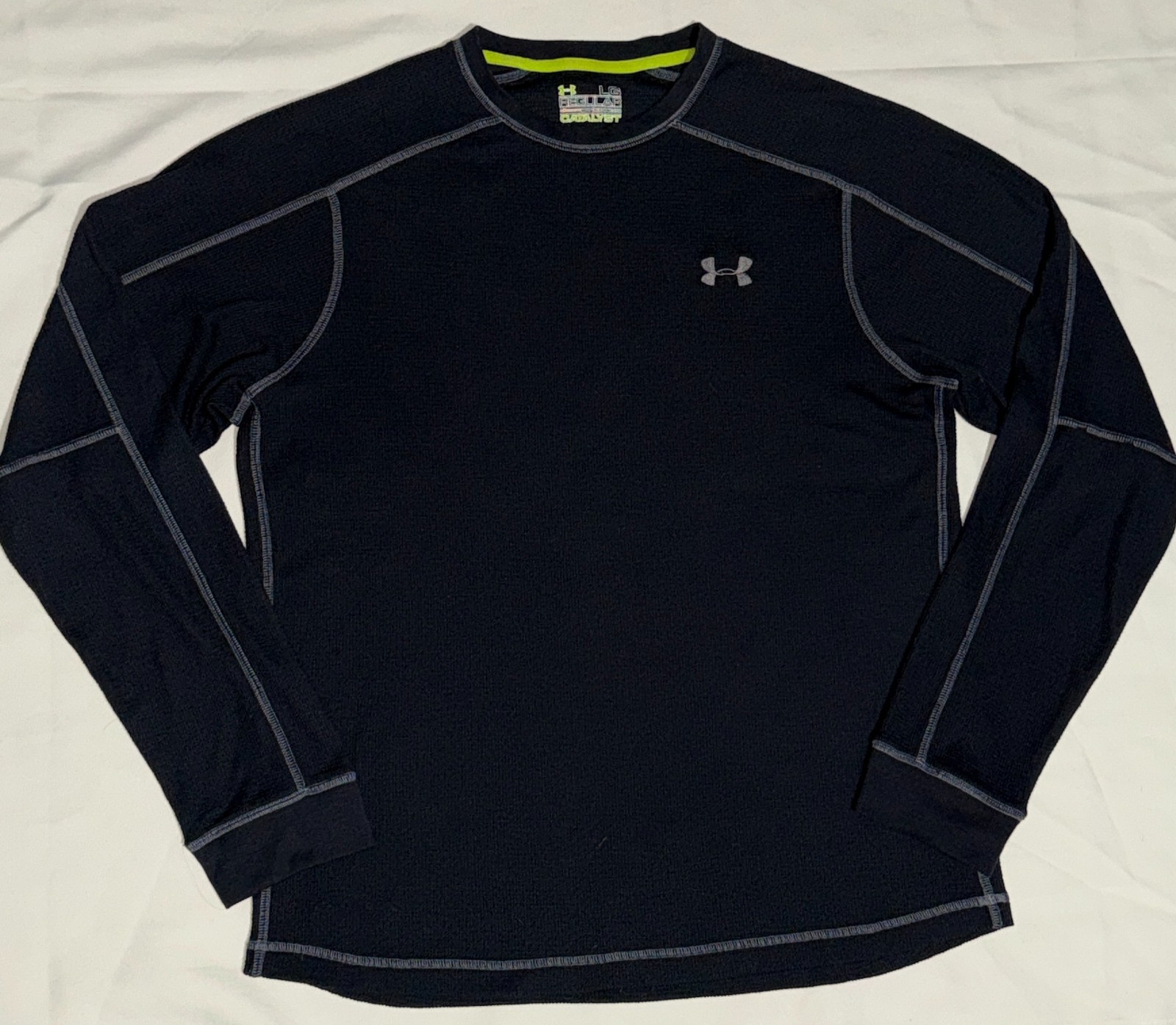 Under Armour All Season Gear Mens L Base Layer Thermal Waffle Catalyst Shirt gallery
