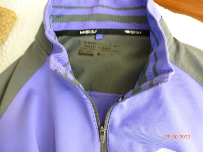 men's Nike tour performance 1/2 zip pullover lavender and gray medium gallery
