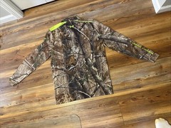 Under Armour Mens Fitted L Pullover Long Sleeve Shirt Realtree Camo 1/4 Zip