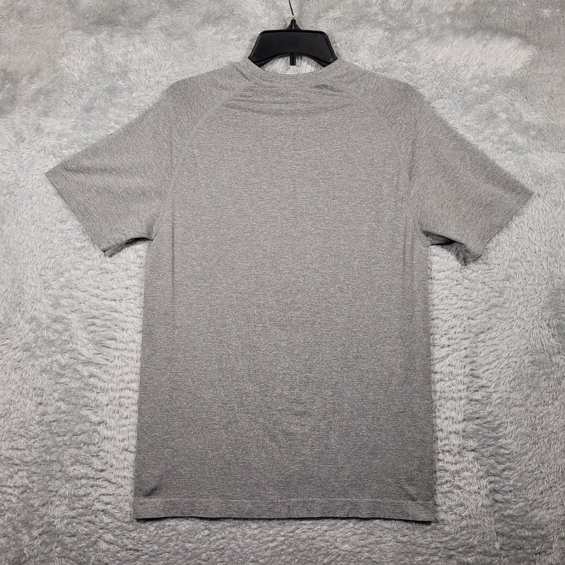 Fabletics Shirt Mens Medium Grey Heather Short Sleeve Gym Train Workout Run gallery