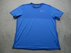 Nike Zonal Cooling Shirt Mens XL Blue Short Sleeve Running Athletic Tee Top