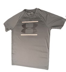 Under Armour Mens Gray Loose Heatgear T-Shirt Size Small