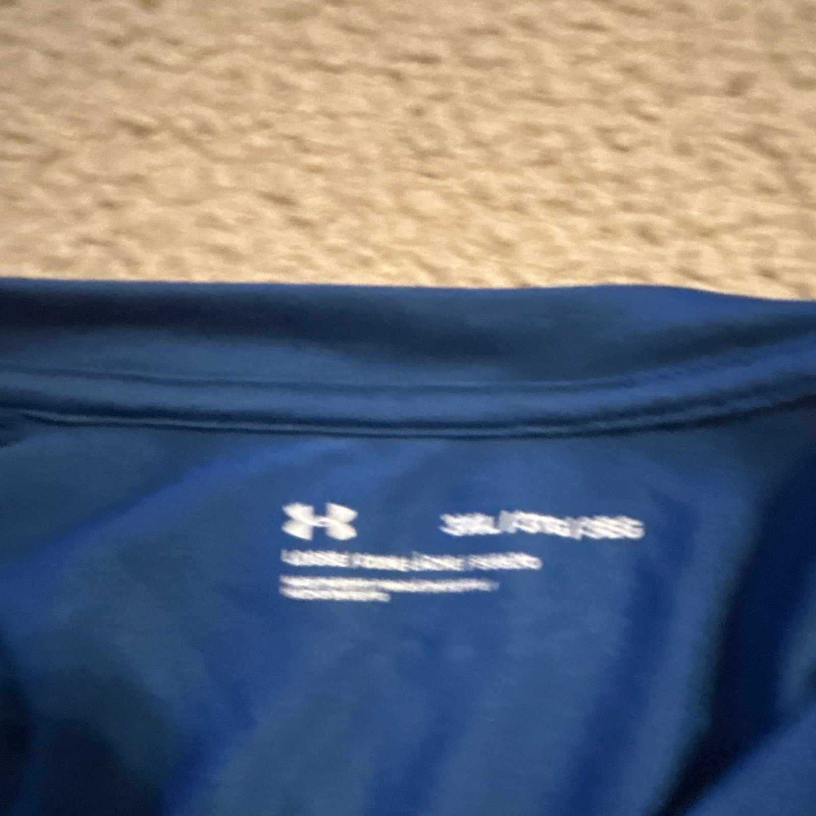 Under Armour Men's XXXLBlue Crew Neck Long Sleeve Polyester Logo Loose Tee gallery
