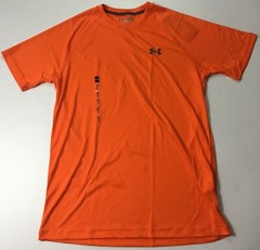 Under Armour MEN’S Athletic Poly Gym T Shirt 1293935 Orange 800 Size S