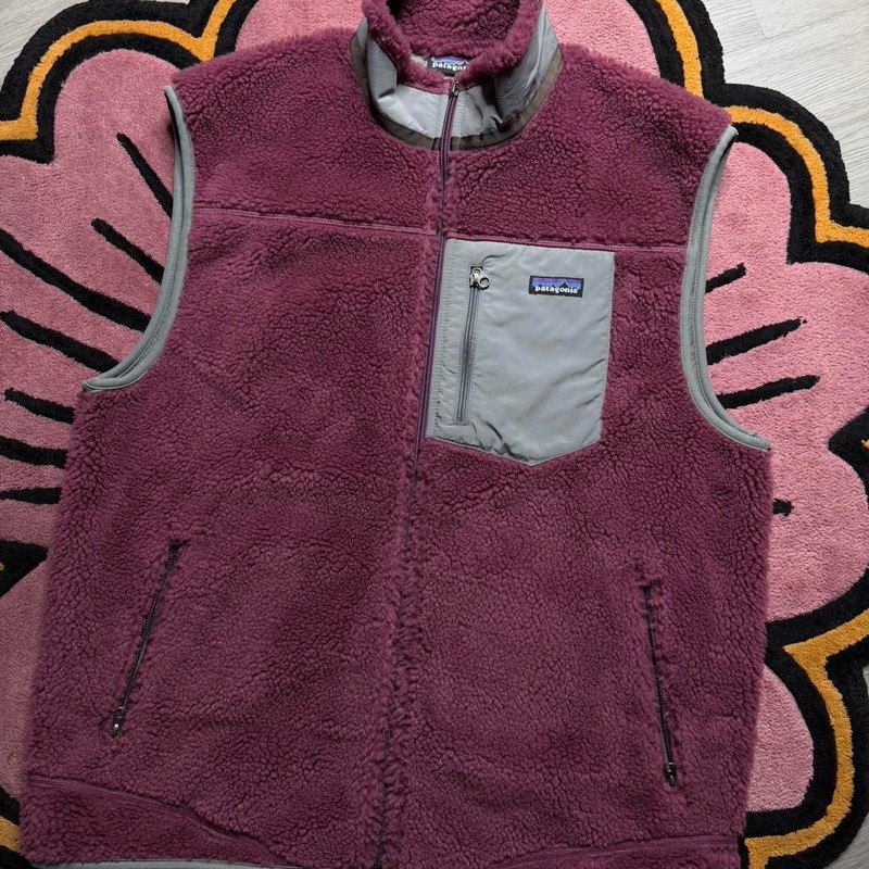 Patagonia Classic Retro-X Full Zip Fleece Vest Size XL Purple gallery