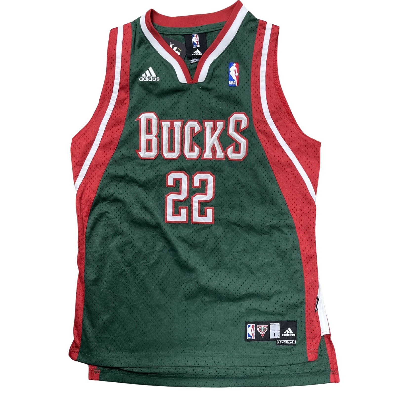 Adidas Milwaukee Bucks #22 NBA Jersey Men’s Size L Green Basketball gallery