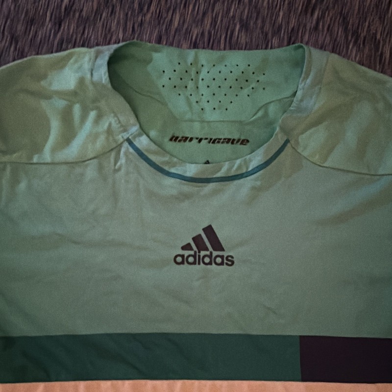 Adidas Barricade tennis wear short-sleeved Men’s Small Color Block Green/white gallery