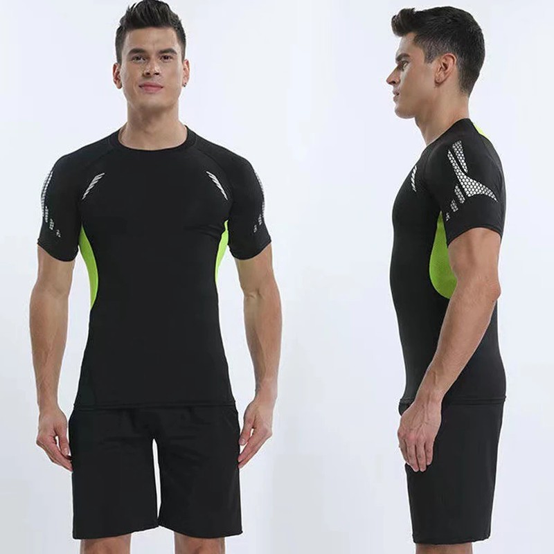 Men's Running Compression Shirts Short Sleeve Sport Gym Tees Fitness Quick... gallery