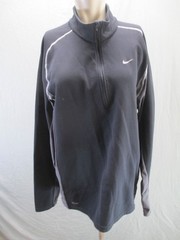 Nike Size XL Mens Blk Fleece Shell 1/4 Zip Long Sleeve Activewear Pull Over 868
