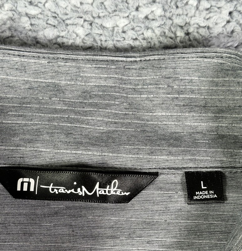 Travis Mathew Shirt Mens L Large Gray Havasu 1/4 Zip Golf Pullover Long Sleeve gallery