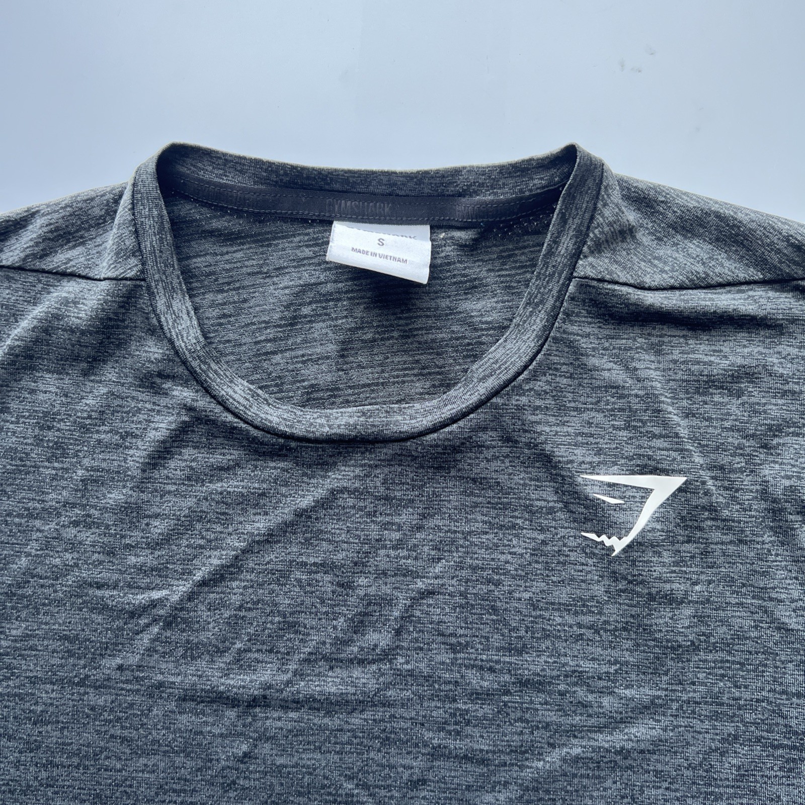 Gymshark Shirt Men's Small Gray Heather Arrival Performance Stretch Athleisure gallery