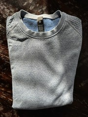Lululemon Mens Engineered Warmth Crewneck Sweater M Wool Blend Light Blue