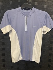 Reebok Speedwick 1/4 Zip Short Sleeve Mock Neck Athletic Blue Silver boys Lg