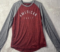 American Eagle 360 Extreme Flex Long Sleeve Raglan Athletic Shirt Mens M