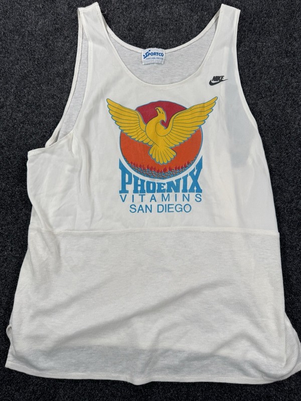 VTG 70s 80s Phoenix Vitamins San Diego Nike Running Tank Top Mesh USA gallery