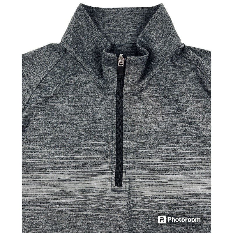 Grand Slam Golf Activewear Pullover Top Mens Medium Gray 1/4 Zip Long Sleeve gallery
