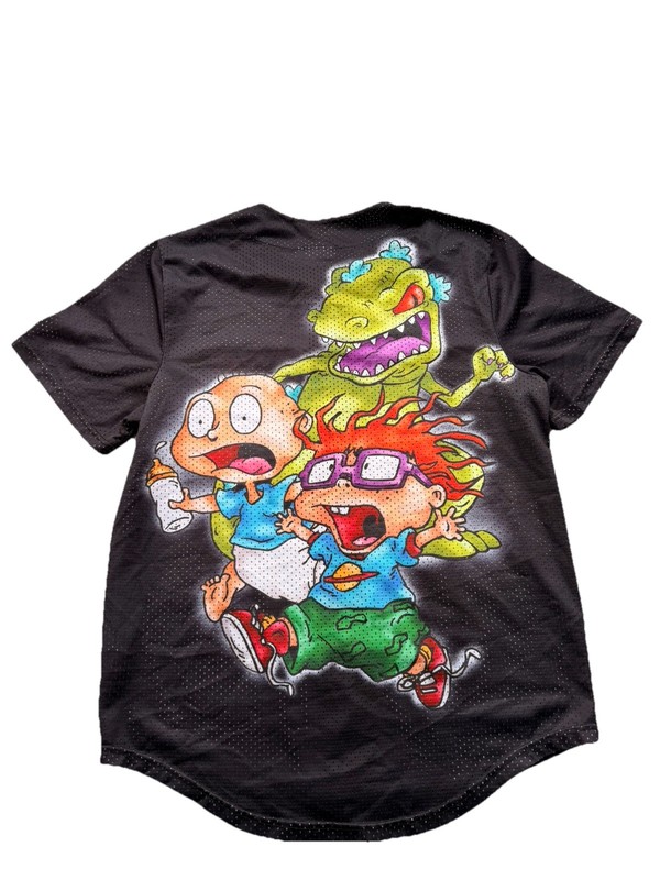 Nickelodeon Rugrats Black Mesh Baseball Jersey Men’s M Big Graphic gallery