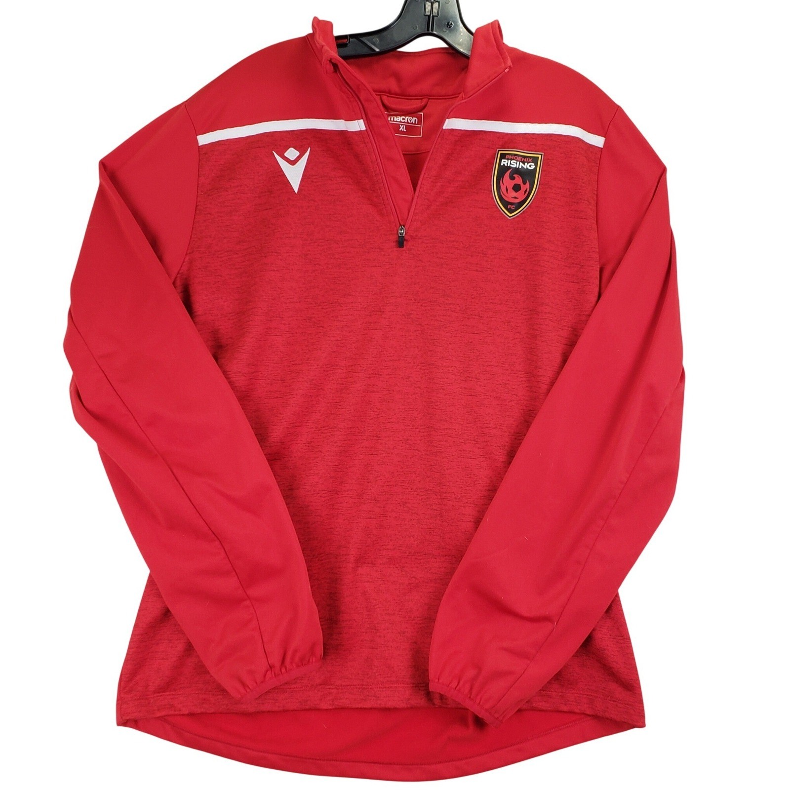 Macron Phoenix Rising FC Quarter Zip Men XL Red Soccer Training Top Sportswear gallery