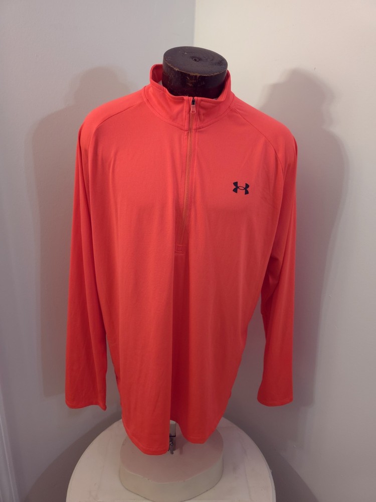 Under Armour Men's XXXL 3XL Neon Pink Quarterzip Longsleeve Pullover