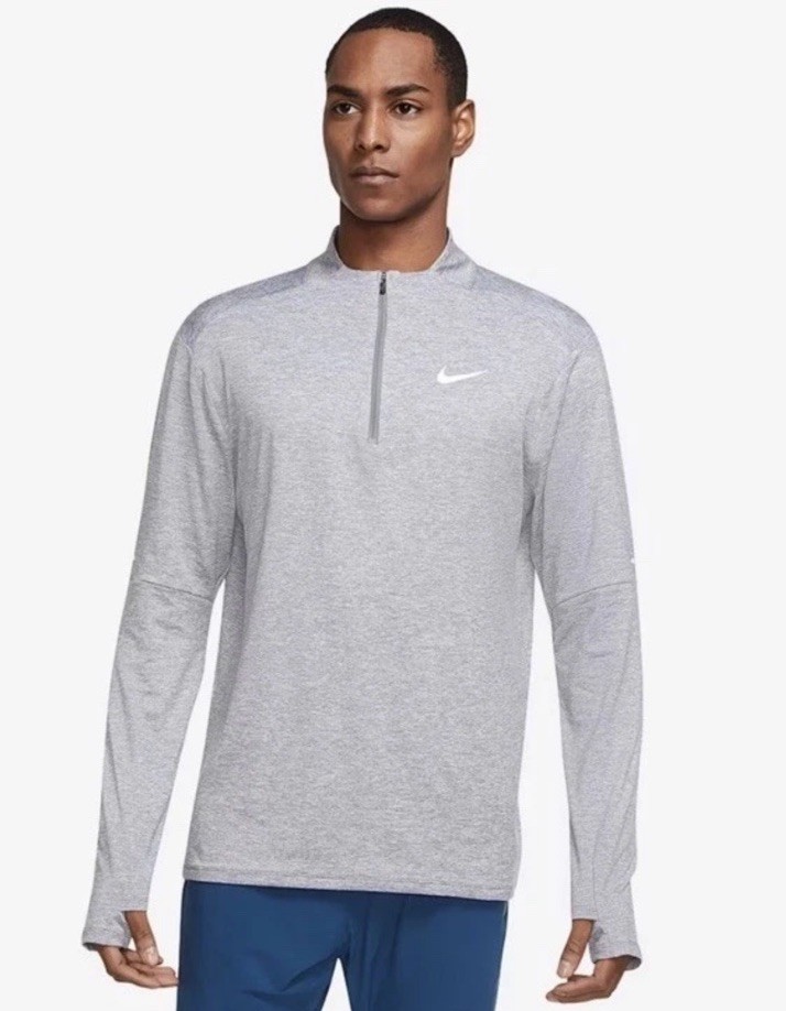 Nike Dri-FIT Element 1/4-Zip Gym Running Top Smoke Grey Men Sz Large DD4756 084 gallery