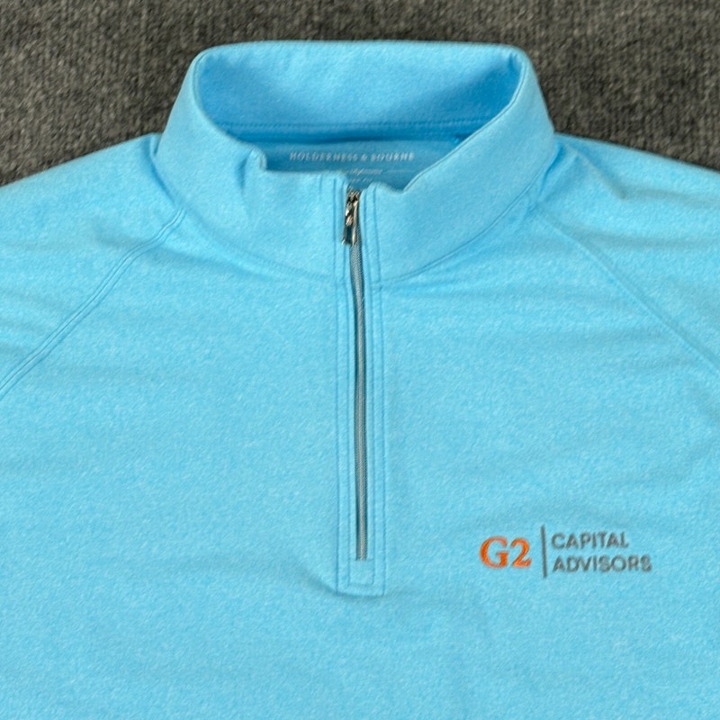 Holderness Bourne Dry Luxe Performance 1/4 Zip Pullover Size Medium Tailored Fit gallery