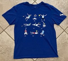 Nike Rafael Nadal 9 French Open Wins Tshirt Blue Size Medium