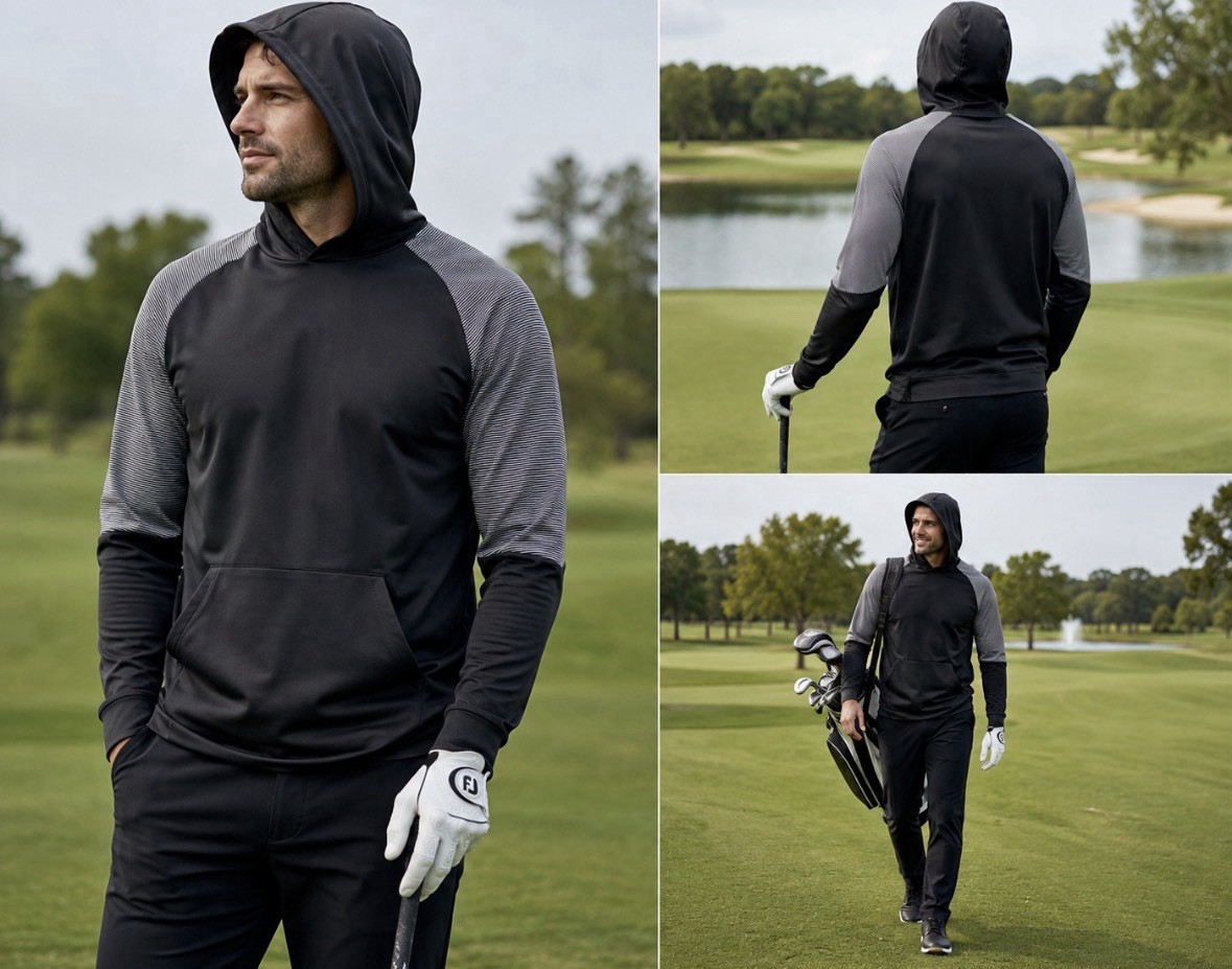 Russell Shirt Hyperflux Dri Power 360 Hooded Pullover BlacK Mens XLarge gallery