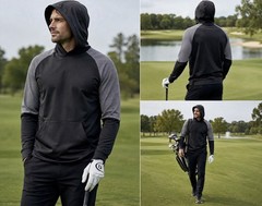 Russell Shirt Hyperflux Dri Power 360 Hooded Pullover BlacK Mens XLarge
