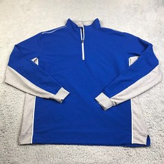FootJoy FJ Jacket Mens L Blue 1/4 Zip Performance Golf Top Pullover