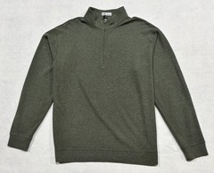 Peter Millar Melange Soft Rayon Long Sleeve 1/4 Zip Pullover Golf Mens XL Green