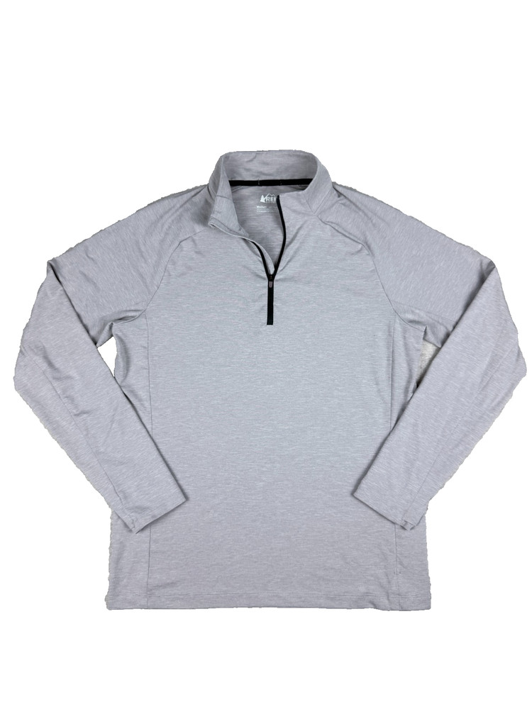 REI Co-op Pullover 1/4 Zip Men's M Active Pursuits Sweater Heather Gray Outdoors